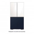 Samsung - BESPOKE 29 cu. ft. 4-Door Flex French Door Smart Refrigerator with Customizable Panels (panels sold separately) - Custom Panel Ready
