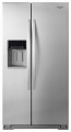 Whirlpool - 25.6 Cu. Ft. Side-by-Side Refrigerator with Thru-the-Door Ice and Water - Monochromatic Stainless Steel