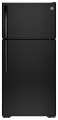 GE - 14.6 Cu. Ft. Top-Freezer Refrigerator - Black