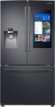 Samsung - Family Hub 24.2 Cu. Ft. 3-Door French Door Refrigerator - Black stainless steel