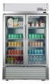 Premium Levella - 16.0 cu. ft. 2-Door Commercial Merchandiser Refrigerator Glass-Door Beverage Display Cooler - Silver