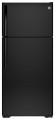 GE - 15.5 Cu. Ft. Top-Freezer Refrigerator - Black