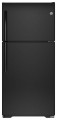 GE - 18.2 Cu. Ft. Frost-Free Top-Freezer Refrigerator - Black-2638289