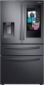 Samsung - Family Hub 22.2 Cu. Ft. 4-Door French Door Counter-Depth Refrigerator - Fingerprint Resistant Black Stainless Steel