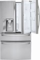 LG - Door-in-Door 29.9 Cu. Ft. 4-Door French Door Refrigerator with Thru-the-Door Ice and Water - Stainless steel