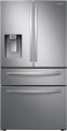 Samsung - OBX 22.6 cu. ft. 4-Door French Door Counter Depth Refrigerator with FlexZone Drawer - Stainless Steel