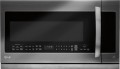 LG - 2.2 Cu. Ft. ExtendaVent 2.0 Over-the-Range Microwave with Sensor Cooking - PrintProof Black stainless steel