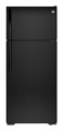 GE - 17.5 Cu. Ft. Frost-Free Top-Freezer Refrigerator - Black-1673062