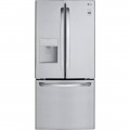 LG - 21.8 Cu. Ft. French Door Refrigerator - Stainless steel-6185332