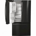 GE - Profile Series 22.2 Cu. Ft. French Door Counter-Depth Refrigerator with Hands-Free AutoFill - Black stainless steel
