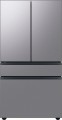 Samsung - BESPOKE 23 cu. ft. 4-Door French Door Counter Depth Smart Refrigerator with Beverage Center - Stainless Steel