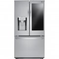 LG - 21.9 Cu. Ft. French InstaView Door-in-Door Counter-Depth Refrigerator - PrintProof Stainless Steel