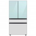 Samsung - BESPOKE 23 cu. ft. 4-Door French Door Counter Depth Smart Refrigerator with Beverage Center - Morning Blue Glass-6493522