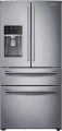 Samsung - 28.2 Cu. Ft. 4-Door French Door Refrigerator with Thru-the-Door Ice and Water - Stainless steel