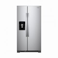 Whirlpool - 24.5 Cu. Ft. Side-by-Side Refrigerator - Monochromatic Stainless Steel