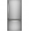 GE - 21.0 Cu. Ft. Bottom-Freezer Refrigerator - Stainless Steel