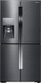 Samsung - 22.5 Cu. Ft. Counter Depth 4-Door Flex French Door Refrigerator with Convertible Zone - Black stainless steel