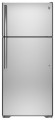 GE - 15.5 Cu. Ft. Top-Freezer Refrigerator - Stainless steel