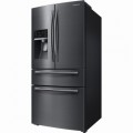 Samsung - 24.73 Cu. Ft. 4-Door Flex French Door Refrigerator - Black stainless steel