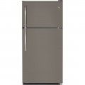 GE - 20.8 Cu. Ft. Top-Freezer Refrigerator - Slate