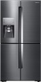 Samsung - ShowCase 22.04 Cu. Ft. 4-Door Flex French Door Counter-Depth Refrigerator - Black stainless steel