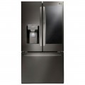 LG - InstaView 28.0 Cu. Ft. French Door-in-Door Refrigerator - PrintProof Black Stainless Steel