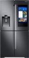 Samsung - Family Hub 2.0 22.0 Cu. Ft. 4-Door Flex French Door Counter-Depth Refrigerator - Black stainless steel