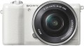 Sony - Alpha a5100 Mirrorless Camera with 16-50mm Retractable Lens - White