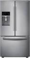 Samsung - 22.5 Cu. Ft. Counter-Depth French Door Refrigerator with Thru-the-Door Ice and Water - Stainless steel