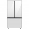 Samsung - BESPOKE 30 cu. ft. 3-Door French Door Smart Refrigerator with Beverage Center - White Glass-6493529