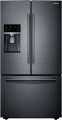 Samsung - 22.5 cu. ft. Counter Depth French Door Refrigerator with CoolSelect Pantry - Black stainless steel