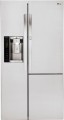 LG - 21.7 Cu. Ft. Side-by-Side Counter-Depth Refrigerator - Stainless steel