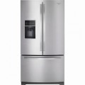 Whirlpool - 27.0 Cu. Ft. French Door Refrigerator with Thru-the-Door Ice - Monochromatic Stainless Steel