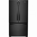 Whirlpool - 20 Cu. Ft. French Door Counter-Depth Refrigerator - Black