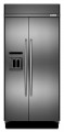 KitchenAid - 25 Cu. Ft. Side-by-Side Built-In Refrigerator - Stainless steel-4320913