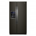 Whirlpool - 20.6 Cu. Ft. Side-by-Side Counter-Depth Refrigerator - Black Stainless Steel--6155539