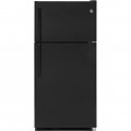 GE - 20.8 Cu. Ft. Top-Freezer Refrigerator - Black