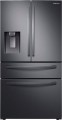 Samsung - 28 cu. ft. 4-Door French Door Refrigerator with FlexZone™ Drawer - Fingerprint Resistant Black Stainless Steel