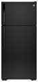 GE - 15.5 Cu. Ft. Frost-Free Top-Freezer Refrigerator - Black