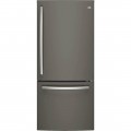 GE - 21.0 Cu. Ft. Bottom-Freezer Refrigerator - Slate