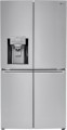 LG - 22.7 Cu. Ft. Counter-Depth Refrigerator - Stainless steel