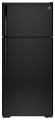 GE - 15.6 Cu. Ft. Frost-Free Top-Freezer Refrigerator - Black-7880128
